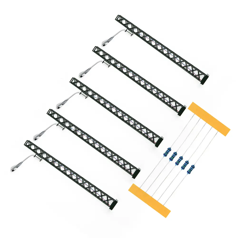 Brand New Model Railway Lights Lamp 5 Pieces For Rail 3V DC Or AC Gauge H0 Light LED Scale: 1: 87 Layout LED Lamp