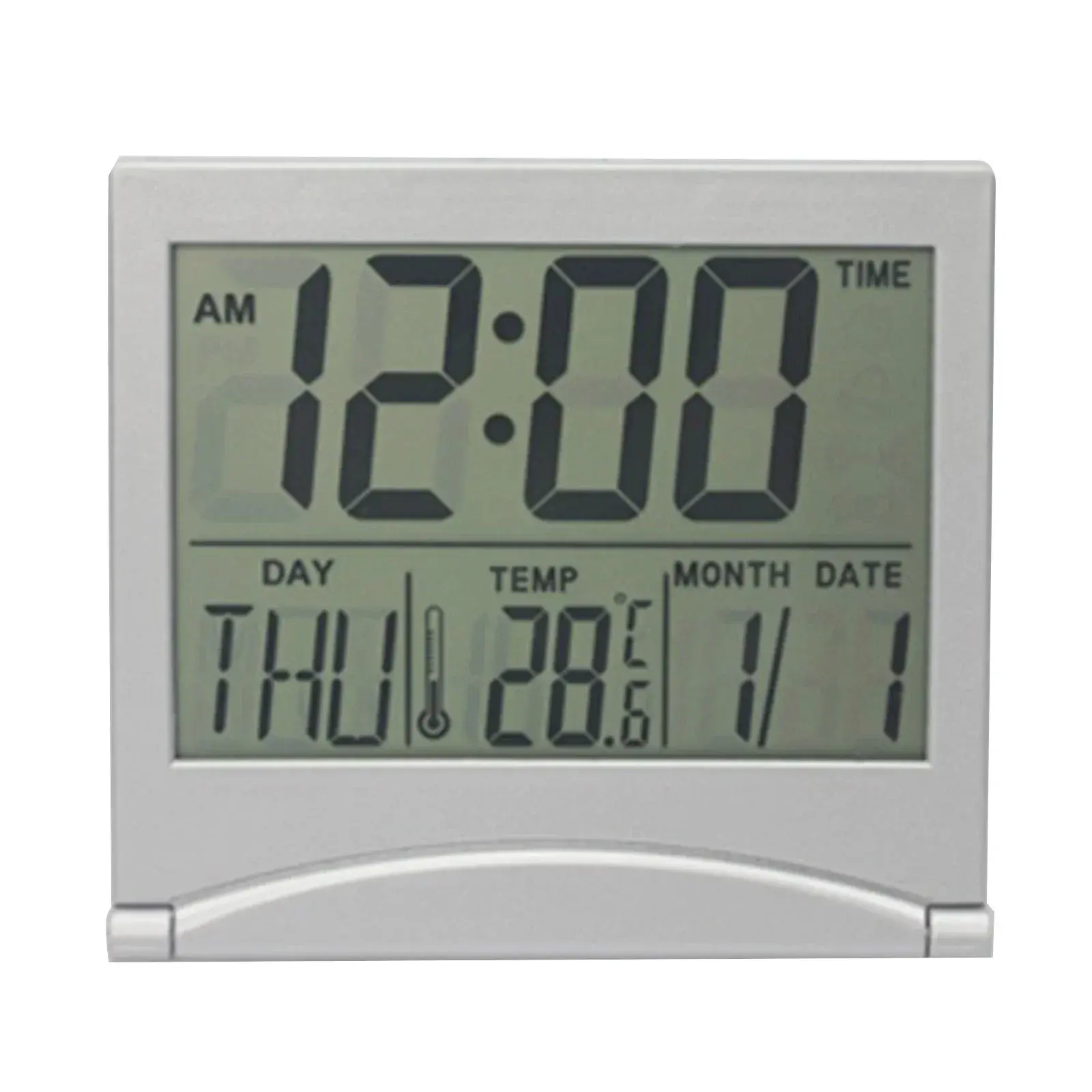 Foldable Alarm Clock 90 X 80 X 1mm Cooking Day Digital Travel Clock For Studying Large LCD Display Light Weight