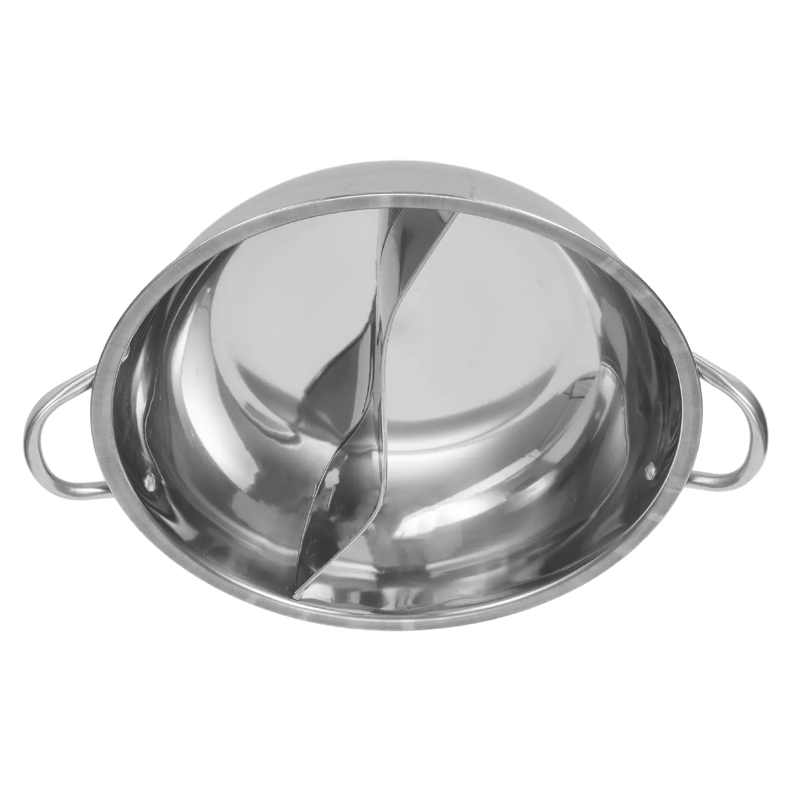 New 28cm/30cm Stainless Steel Twin Divided Hotpot Kitchen Cooker Gas And Induction Stove Pots Kichen Cookware Soup Cooking Tools
