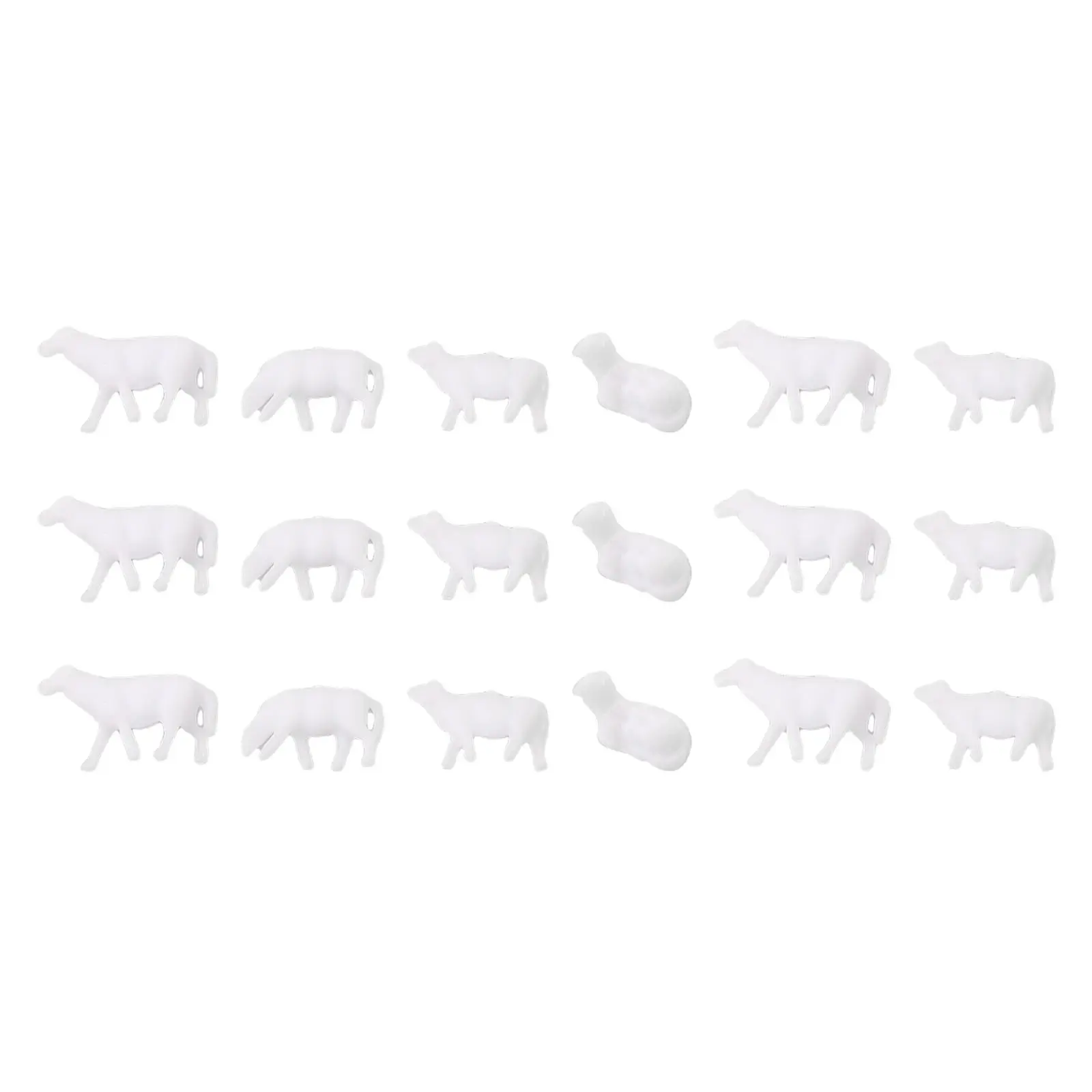 Heep Animals Model Animals Model Random Style Sheep Sheep Animals Model 18Pcs 1:87 6 Styles Animals Model Farm