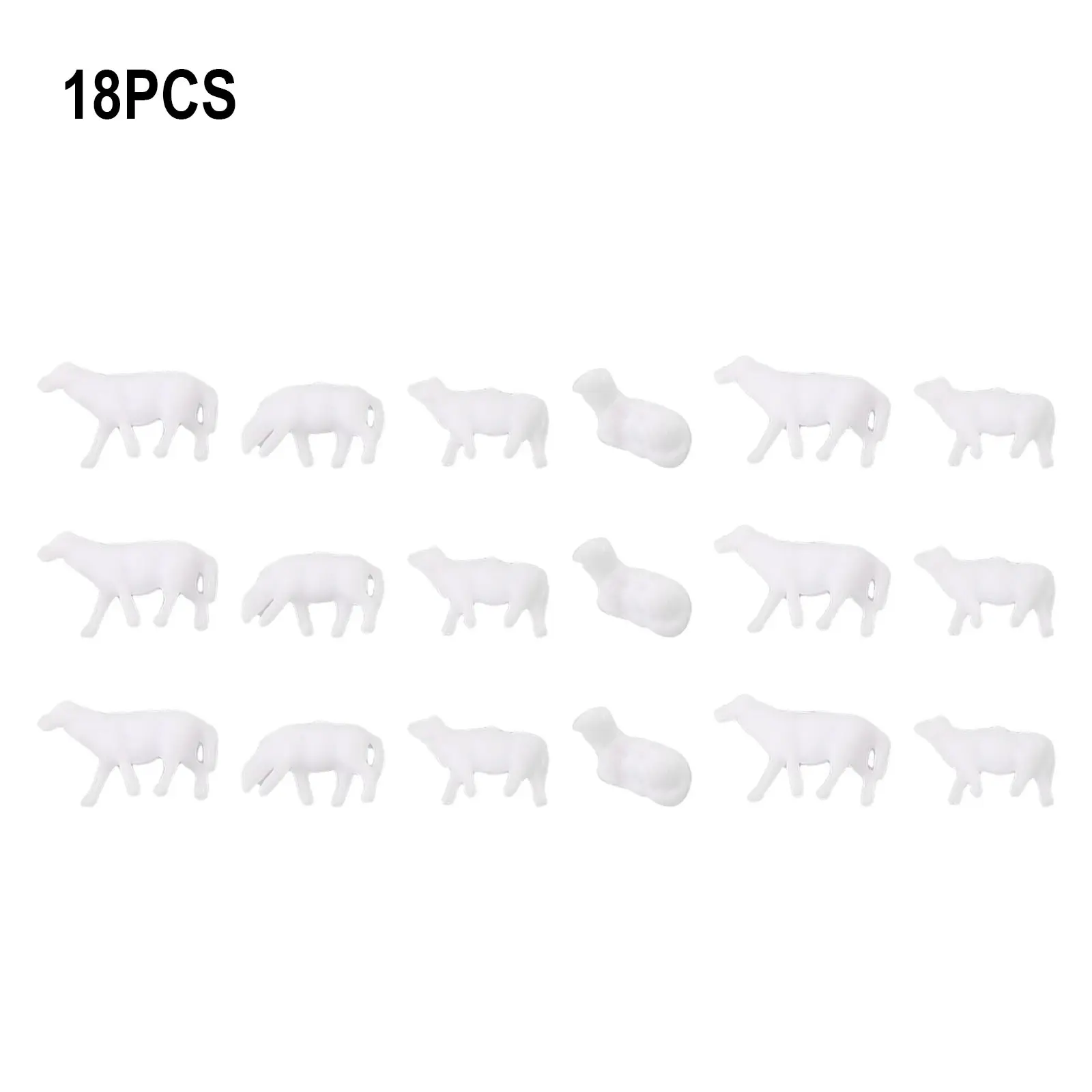 Heep Animals Model Animals Model Random Style Sheep Sheep Animals Model 18Pcs 1:87 6 Styles Animals Model Farm