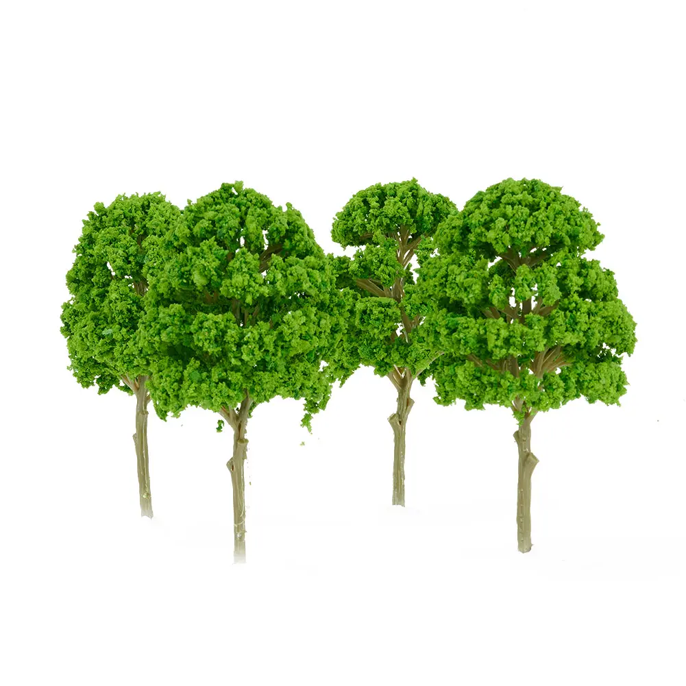 Plastic Green Model Trees for Railway Train Park Landscape, Pack of 5, 14 5cm Height, Enhance Your Model Landscape