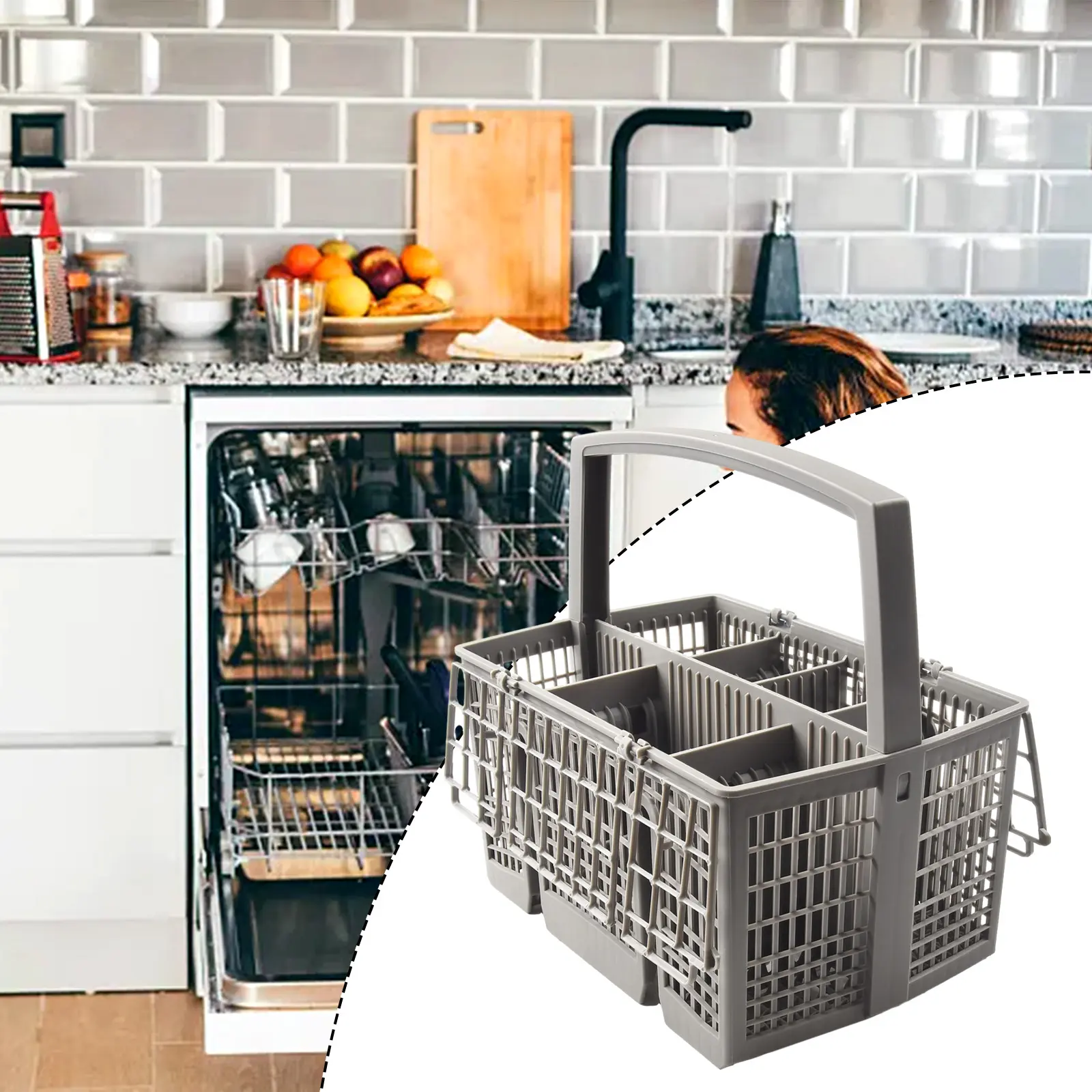 Cutlery Basket Compatible with For Bosch and For Constructa Dishwashers Keeps Utensils Organized and Accessible