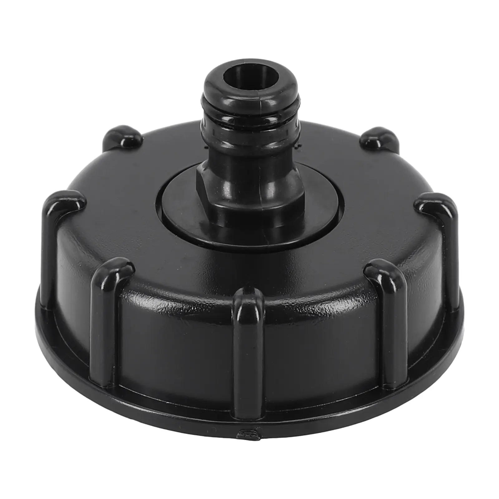 60mm Inlet Coarse Thread Fitting for IBC Tank Water Container with Threaded Cap Hole of 3/4 and Hose Connection Size of 16mm