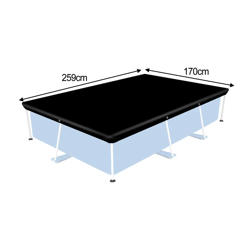210D Oxford Fabric Rectangular Pool Cover for Above Ground Pools Year Round Protection Against Debris and UV Rays
