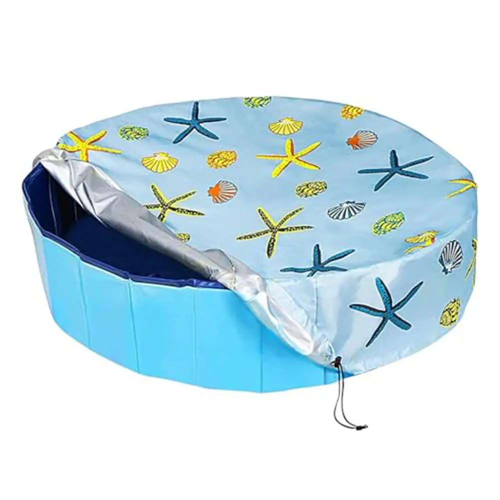 Round Tarpaulin Cover for Swimming Pools Shields Against Leaves and Debris Crafted from Reliable Oxford Fabric Material