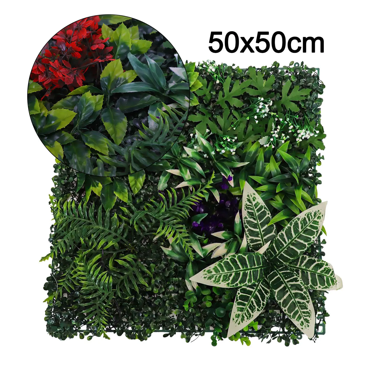 Artificial Plant Wall Simulate Plant Wall Artificial Turf Fake Plastic Lawn Plastic 50x50cm Artificial Fake Yard Living Room