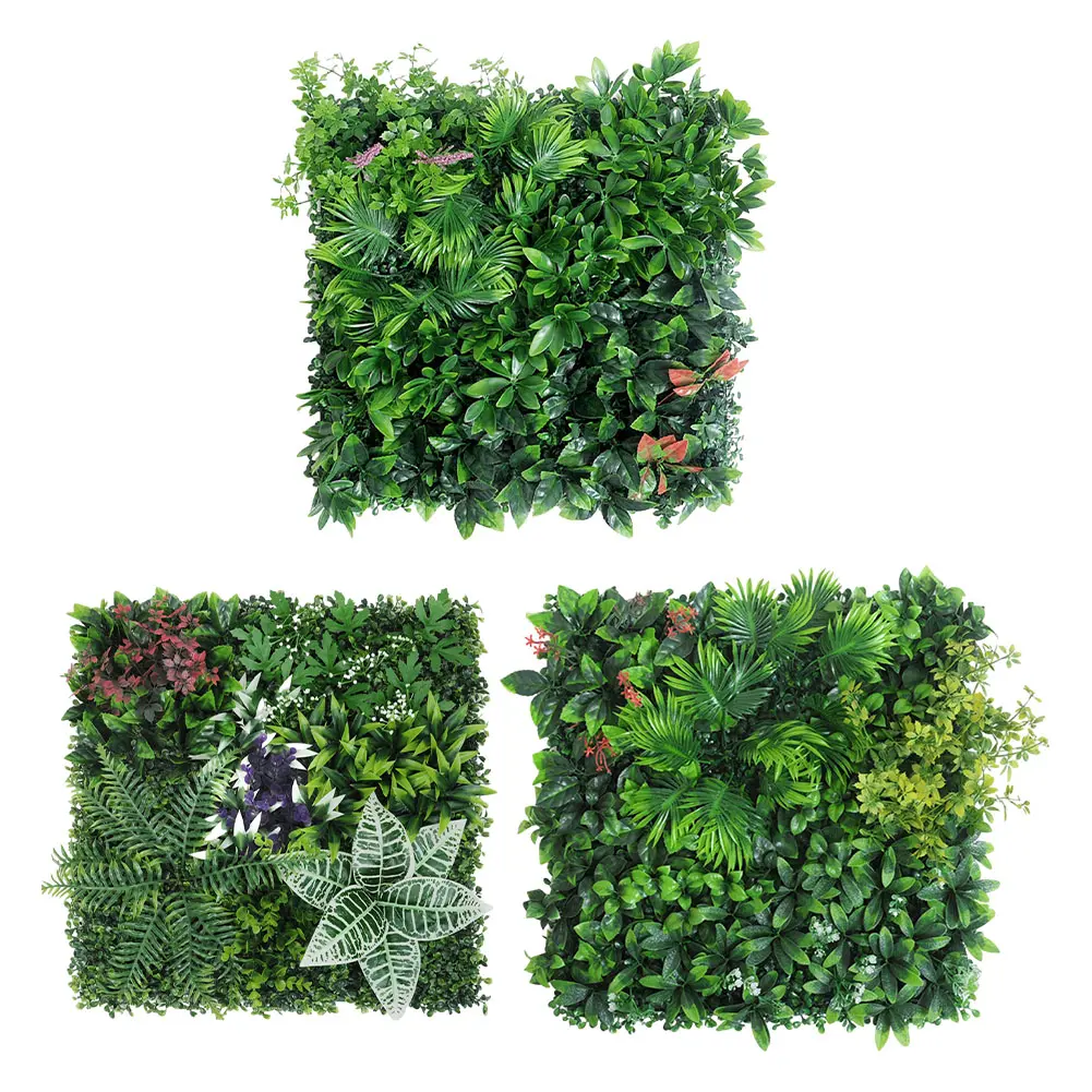 Artificial Plant Wall Simulate Plant Wall Artificial Turf Fake Plastic Lawn Plastic 50x50cm Artificial Fake Yard Living Room