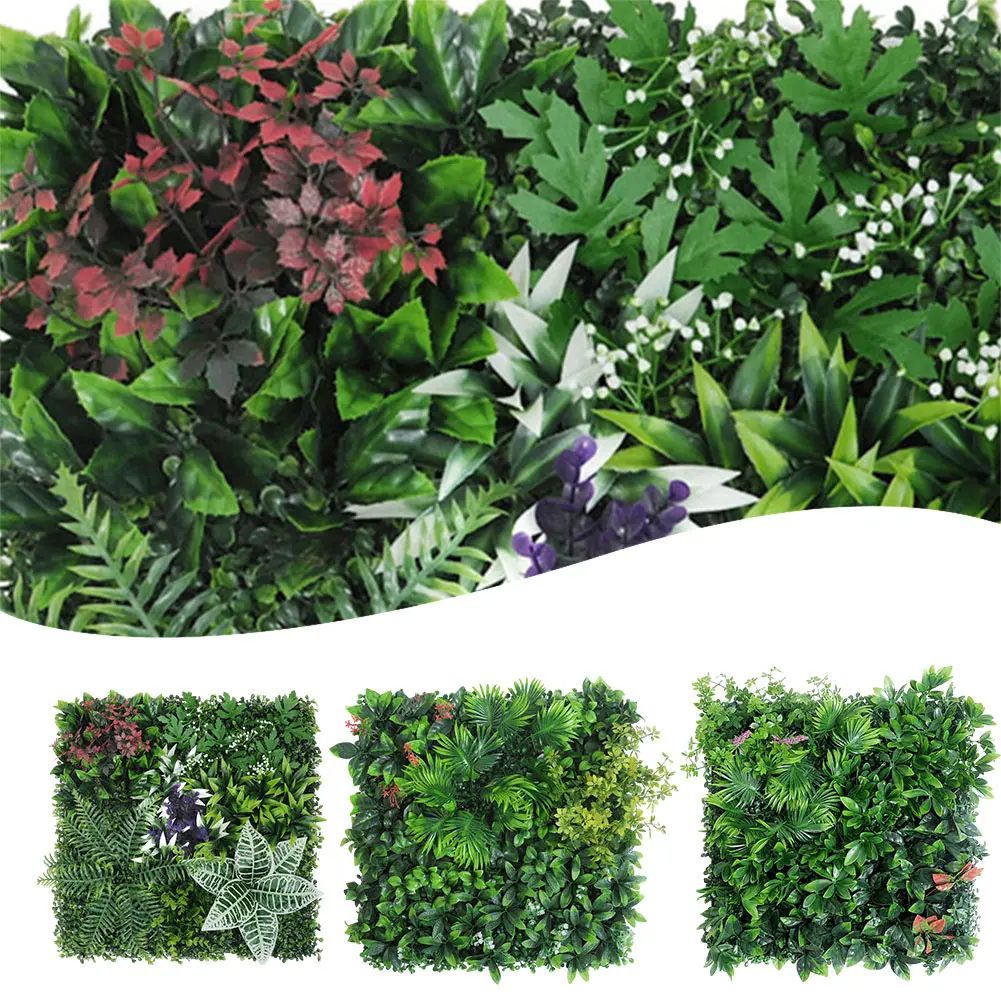 Artificial Plant Wall Artificial Green Grass Simulate Plant Wall Artificial Turf Green 50x50cm Artificial Fake Living Room