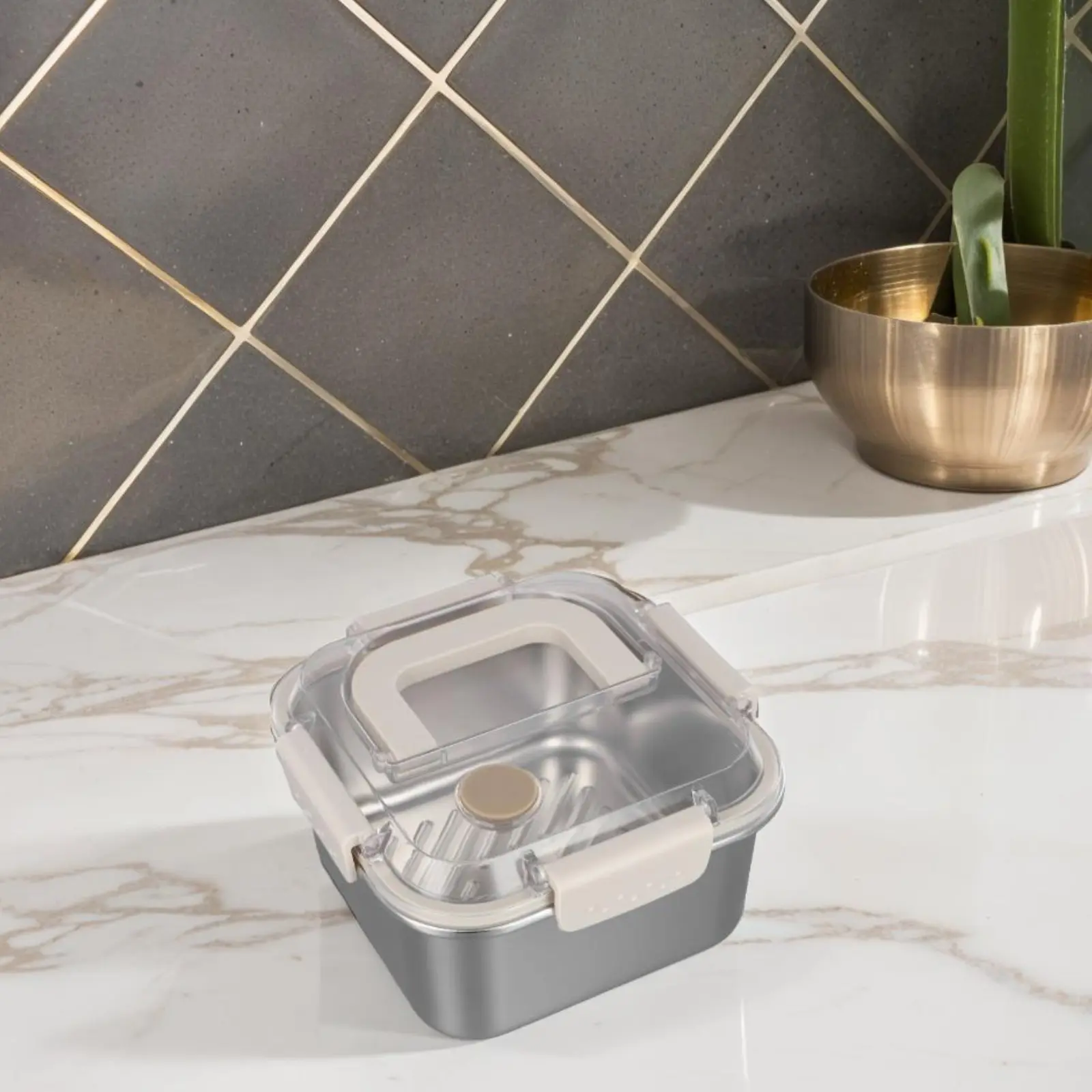 Leak-proof Lunch Box Insulated Lunch Box Food Storage Non-stick Interior Removable Lid Safety Buckle Intimate Design Lunch Box