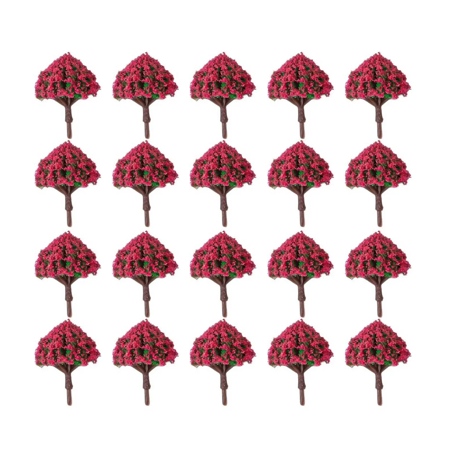 DIY Landscape Scenery Flower Model Tree Landscape Decor 20Pcs 3CM DIY Lifelike Miniature Flower Tree Realistic