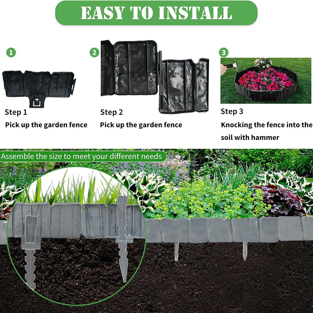 Garden Lawn Edging Border With Strong Securing Pegs For Decor Garden Lawn Gardening And Home Furnishings Hot Selling Accessories