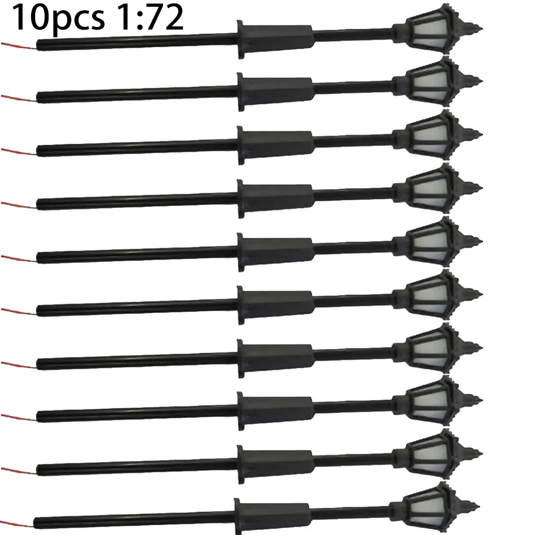Brand New Lights Models Street Lights Models Street Kits 10pcs/Set Accessories For 3V Supply LED Model Plastic