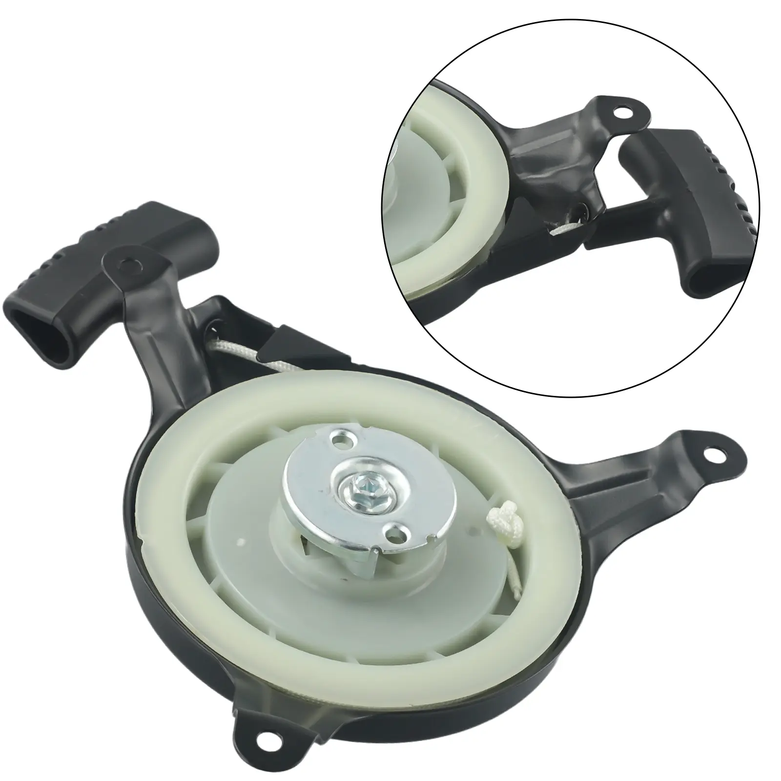 Recoil Starter Pull Handle for Einhell PM 46 S Lawn Mower Engines Replacement Part with Plastic and Metal Construction