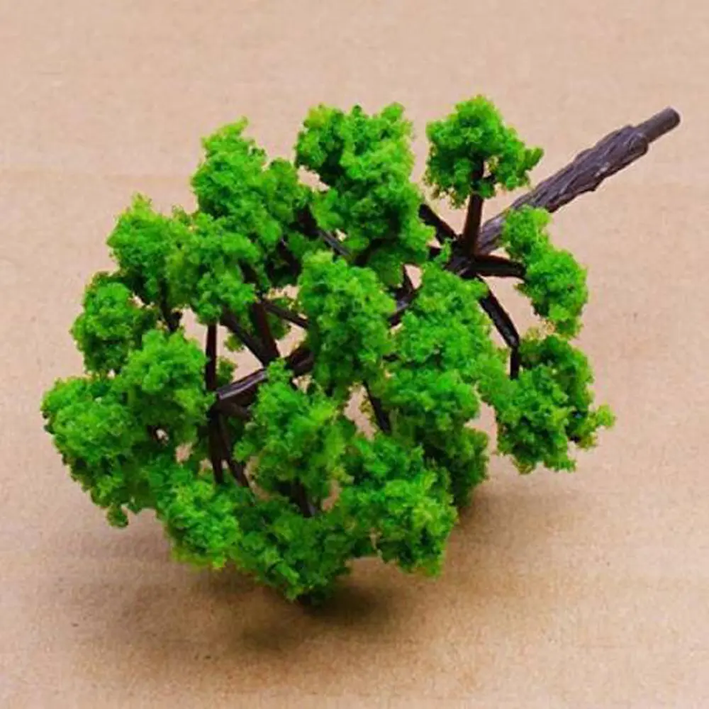 Green Trees Railroad Model Scenery Miniature Plastic 10xpcs/set for Train Diorama Wargame Best 2018 New Hot Sale