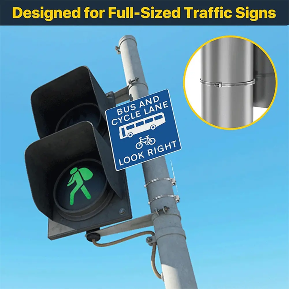Cylindrical Compatibility As Show Adjustable Sign Holder Cylindrical Object Compatibility Easy Installation Design