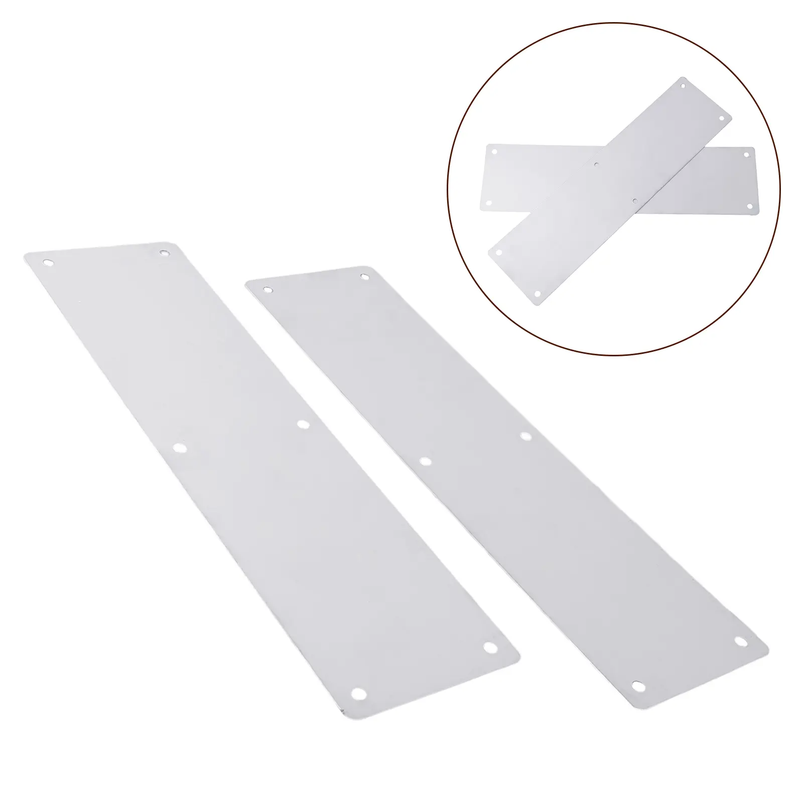 Brand New Exquisite High Quality Door Kick Plate Hardware Silver Without Word Plate Kick Plate Stainless Steel Door Protection