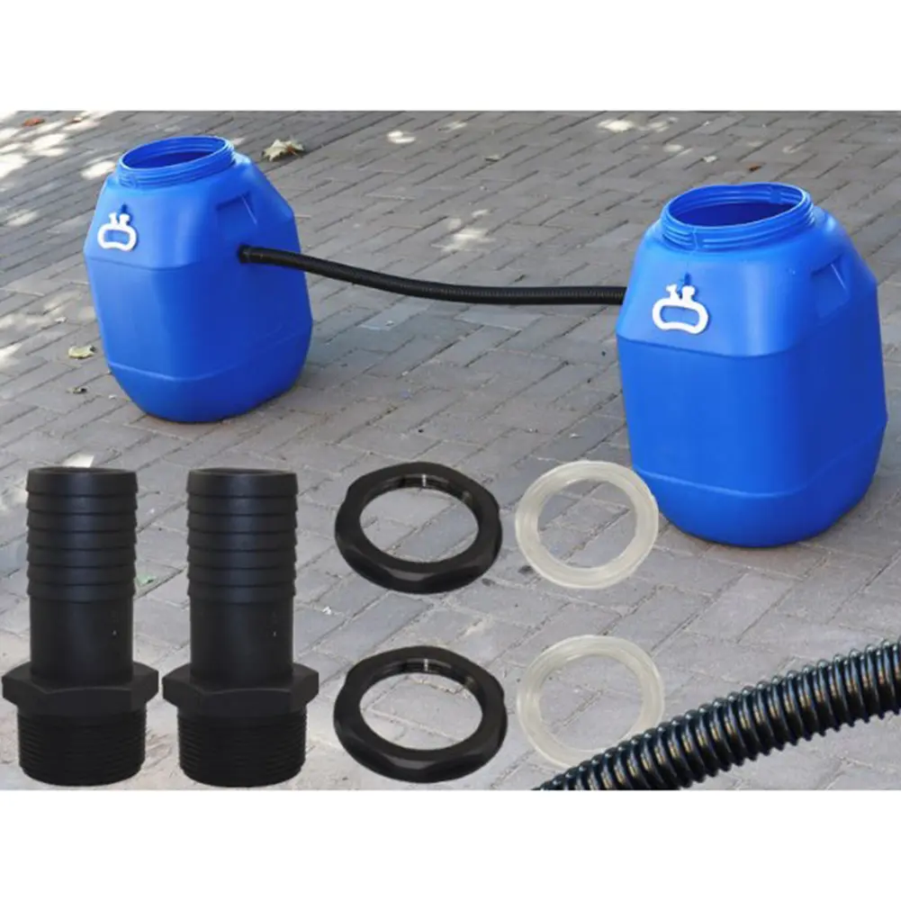 Rainwater Connection Kit Join 2 Water Butts for Improved Garden Irrigation Efficiency Complete with Pipe and Connectors