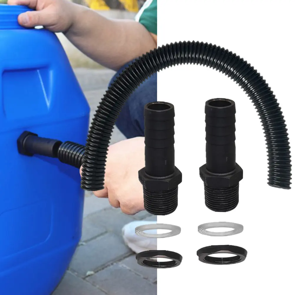 Rainwater Connection Kit Join 2 Water Butts for Improved Garden Irrigation Efficiency Complete with Pipe and Connectors