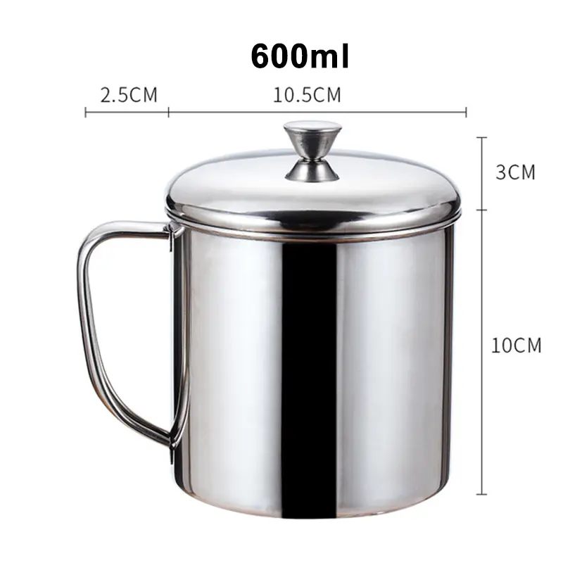 Tea Cup Mug Cup Tea cup 1PC Tea Cup Drink Mug Metal 1pc Tea Pint Daily Travel Drinking Water Drinks With Handle