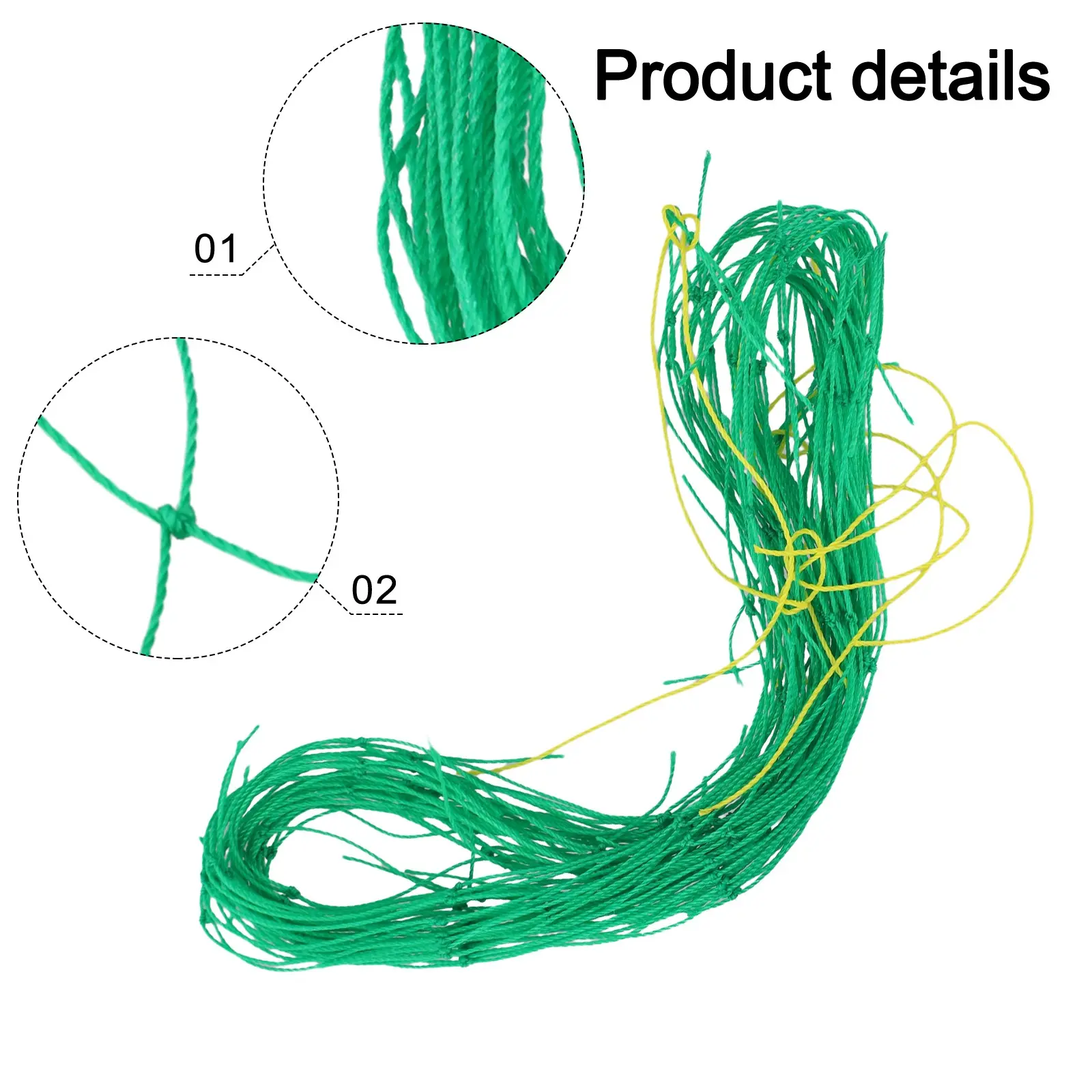 Climbing Net Mesh Trellis Made of Plastic for Supporting Garden Plants and Vegetables with Rope for Secure Vertical Growth