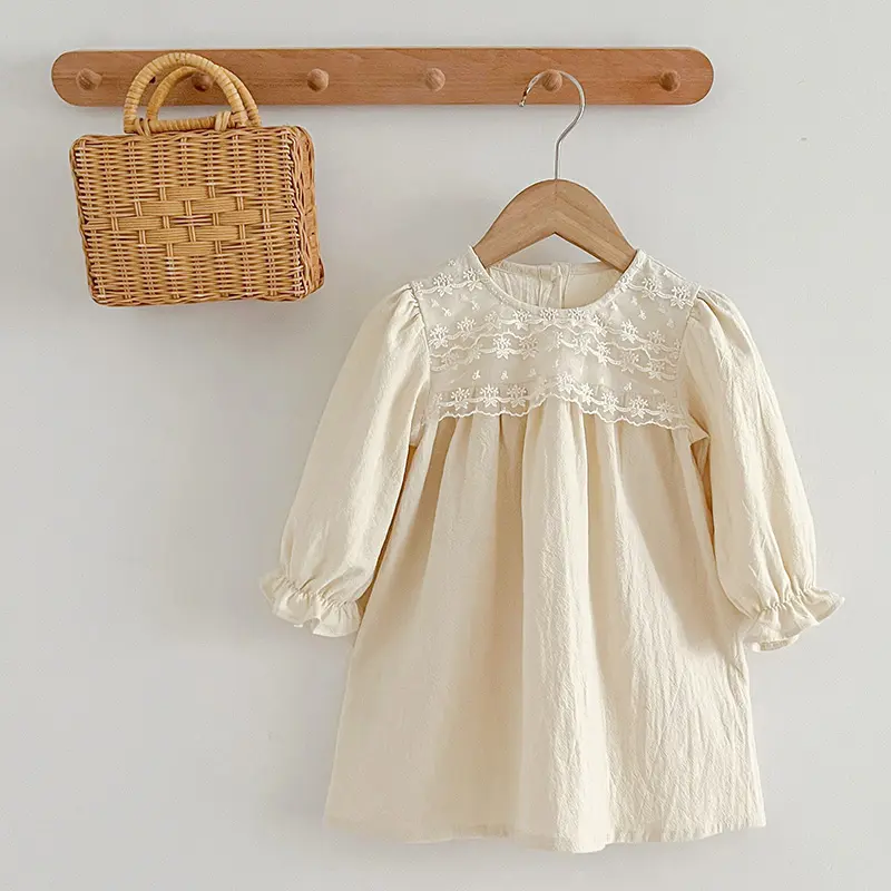 Sister Dress Clothes Autumn New Lace Dress Baby Girls Clothing Cotton Long Sleeve Kid Dress Spring Toddler Girls Costumes Korea