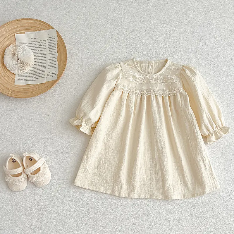 Sister Dress Clothes Autumn New Lace Dress Baby Girls Clothing Cotton Long Sleeve Kid Dress Spring Toddler Girls Costumes Korea