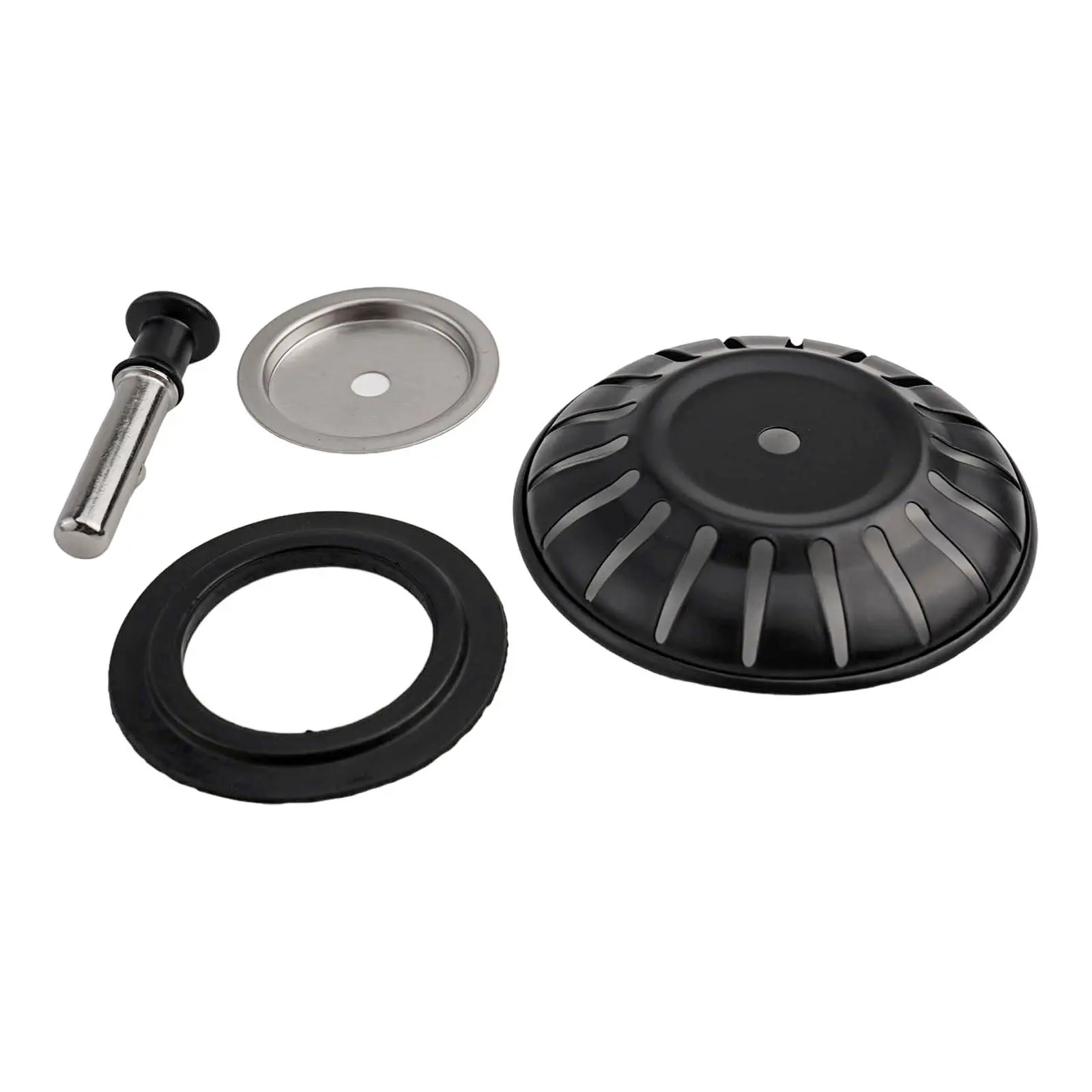 Black Stainless Steel Sink Drain Strainer Filter - 78mm Replacement Waste Catcher for Kitchen & Bathroom Prevents Blockages