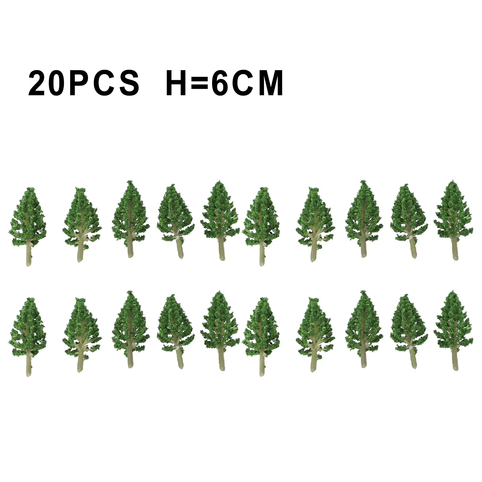 6cm Artificial Pine Trees, Set of 20 Model Trees for Building Models and Sand Tables, Enhance Your Model Landscape with Greenery