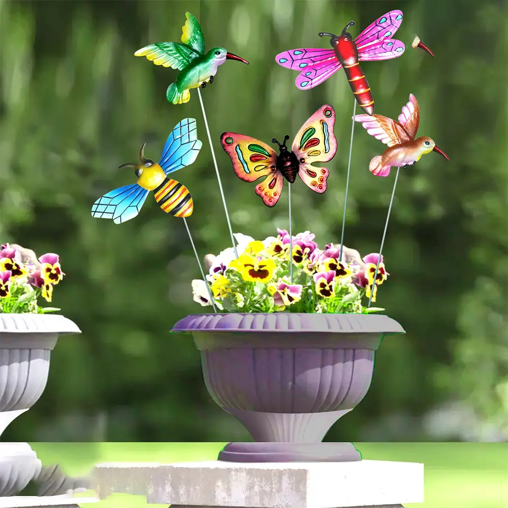 High Quality Butterflies Stakes Handicraft Hangings Home Décor Metal 38cm/15in Butterflies Stakes Office Patio