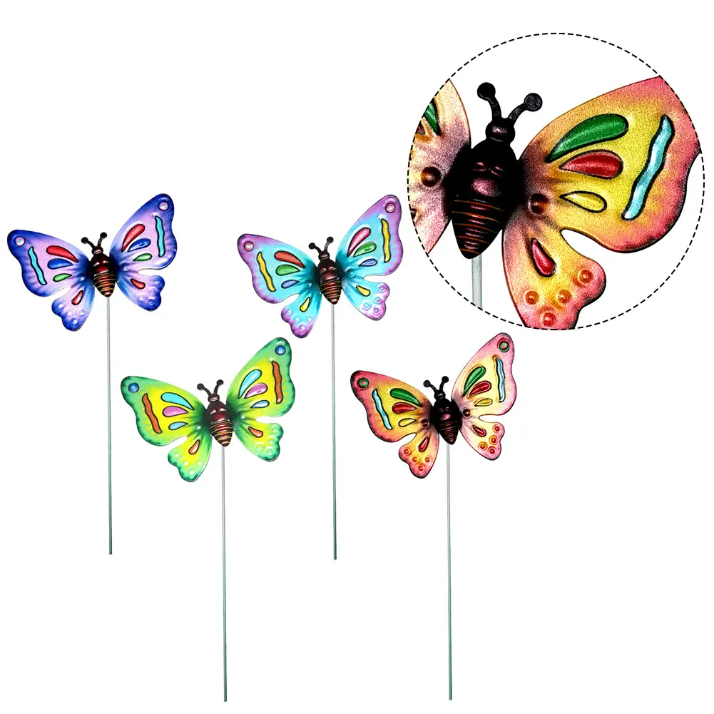 High Quality Butterflies Stakes Handicraft Hangings Home Décor Metal 38cm/15in Butterflies Stakes Office Patio
