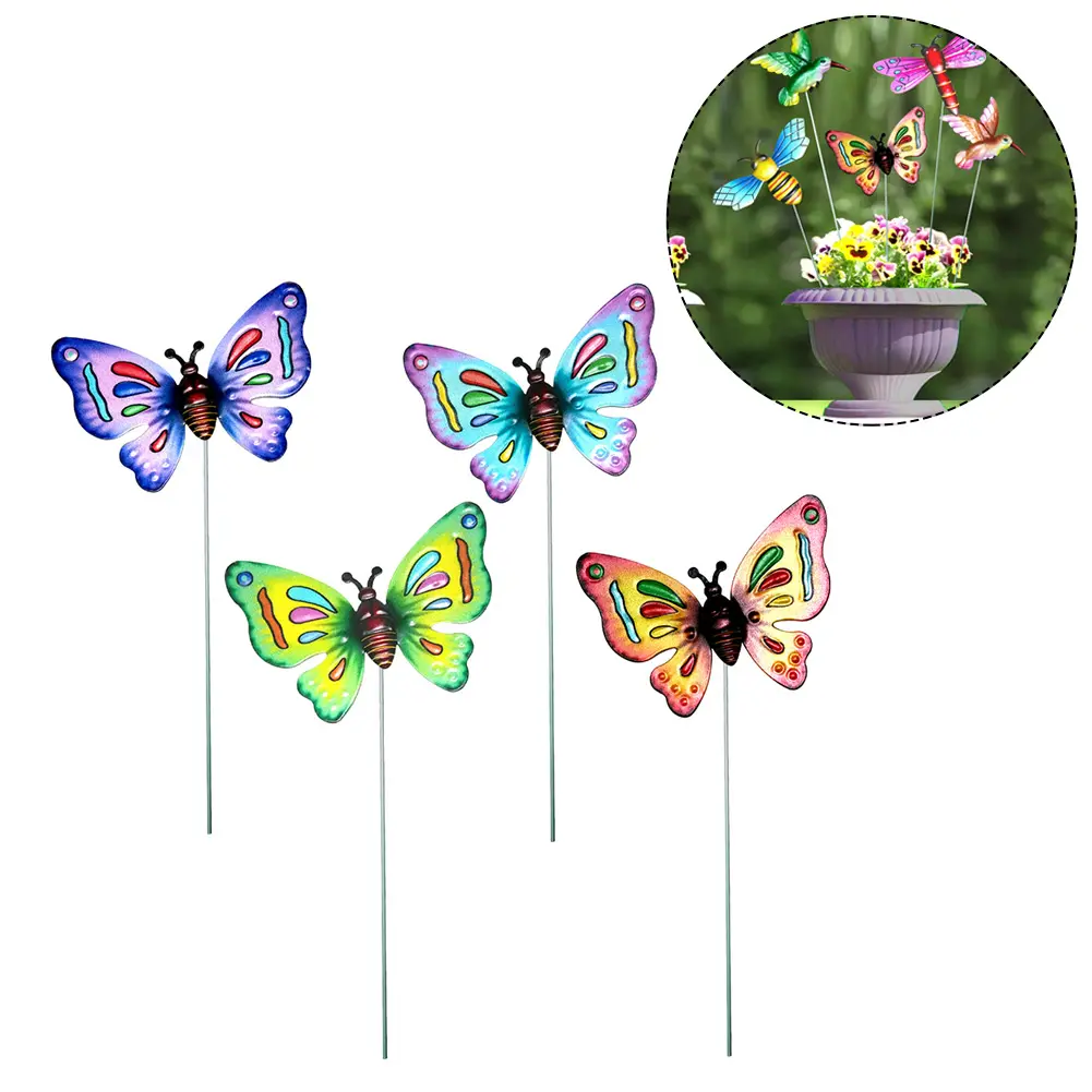 High Quality Butterflies Stakes Handicraft Hangings Home Décor Metal 38cm/15in Butterflies Stakes Office Patio