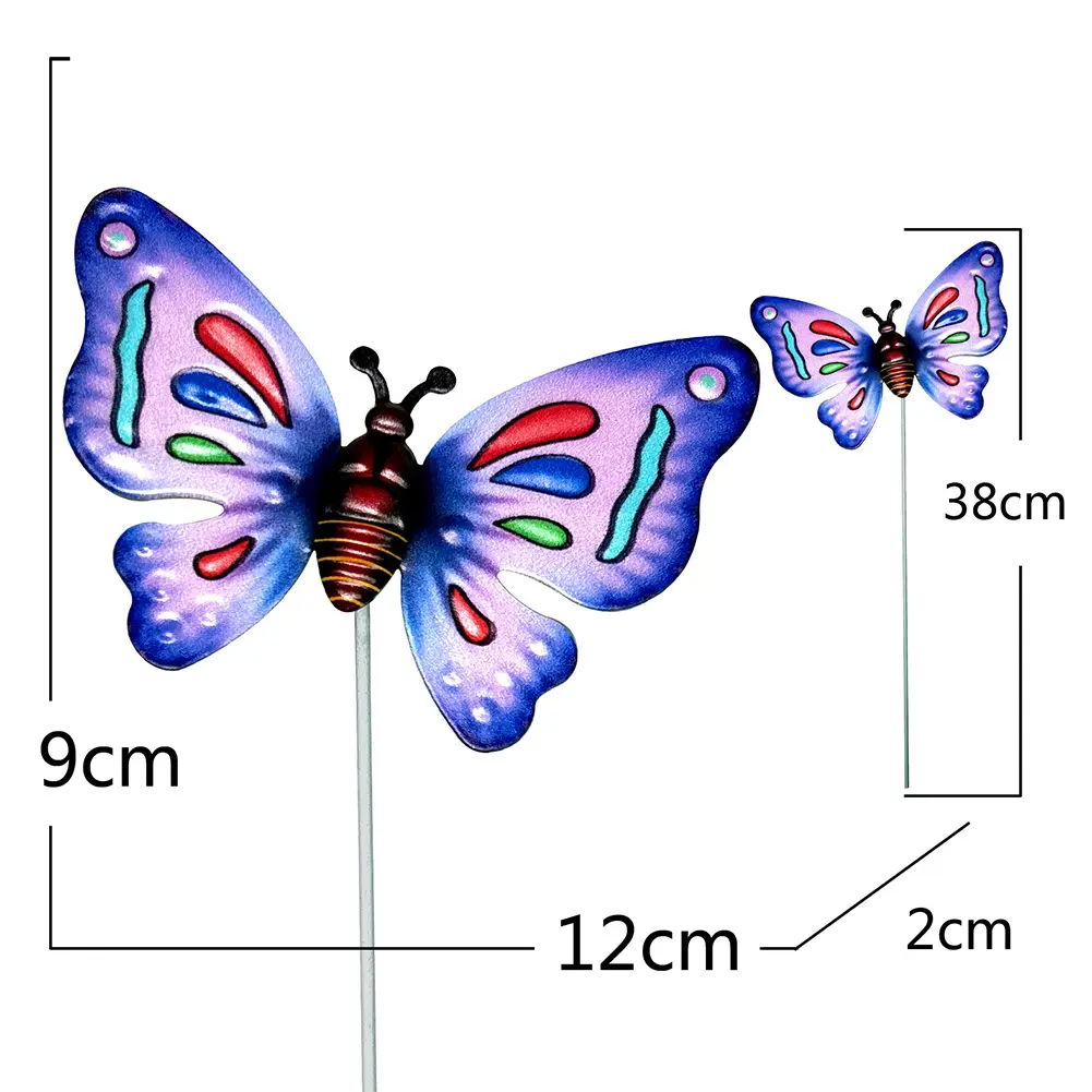 High Quality Butterflies Stakes Handicraft Hangings Home Décor Metal 38cm/15in Butterflies Stakes Office Patio