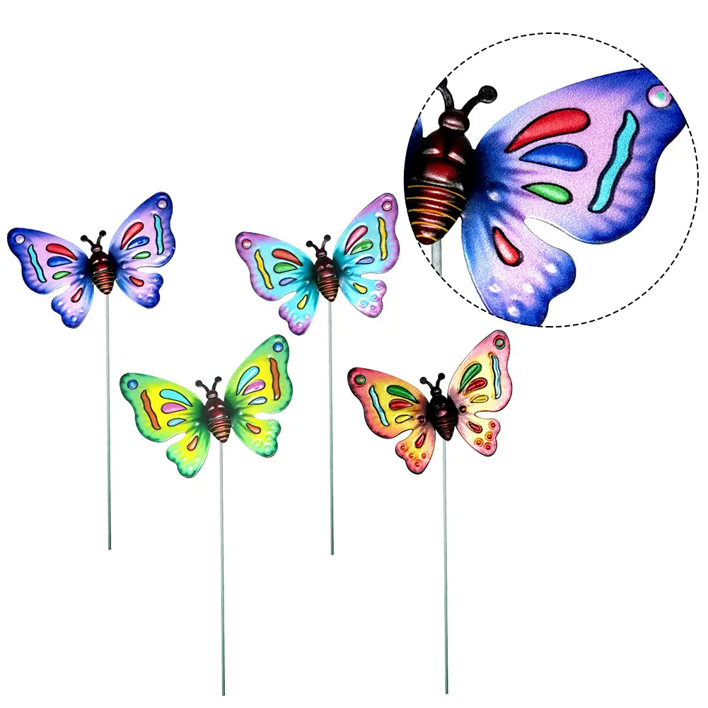 High Quality Butterflies Stakes Handicraft Hangings Home Décor Metal 38cm/15in Butterflies Stakes Office Patio