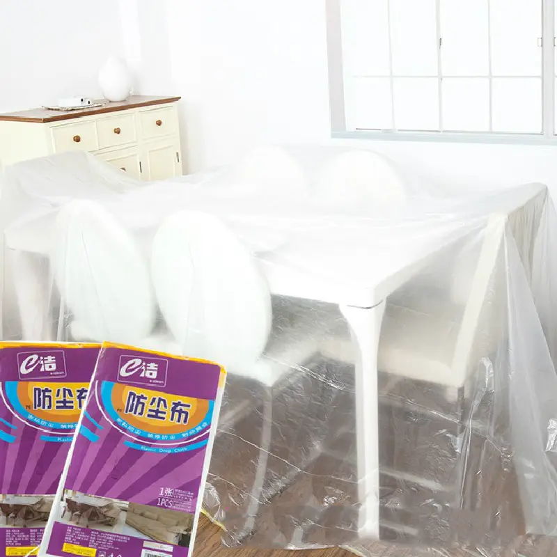 Large Protective sheet Cover Sheet Transparent Waterproof 2.75*3.65m Clear Dust Plastic Polythylene Hot New Sale