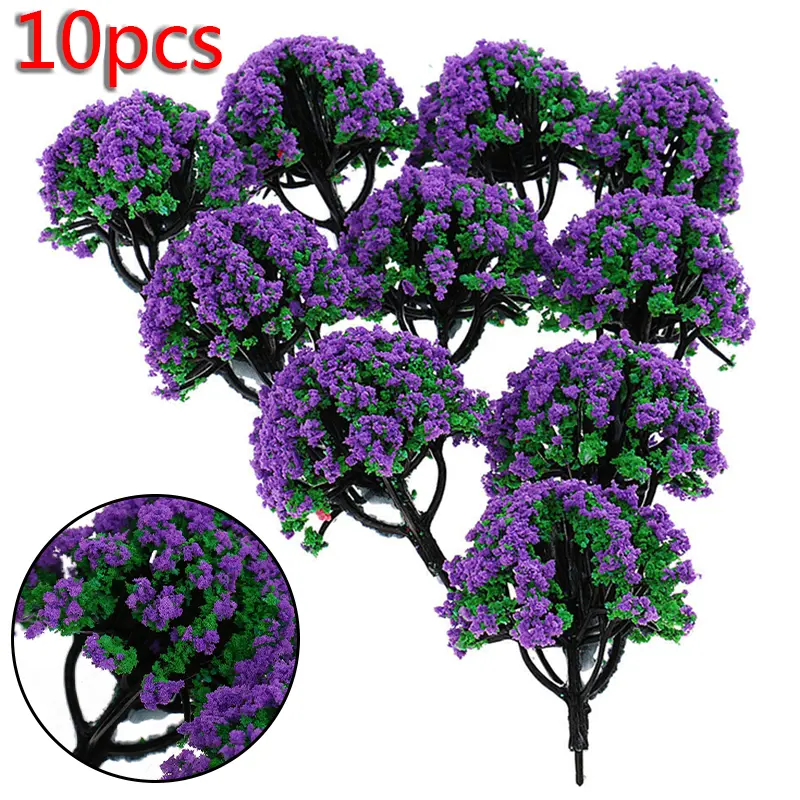 Set of 10 Artificial Model Trees in 1/150 Scale Ideal for Train Dioramas and Layouts Perfect for Model Building