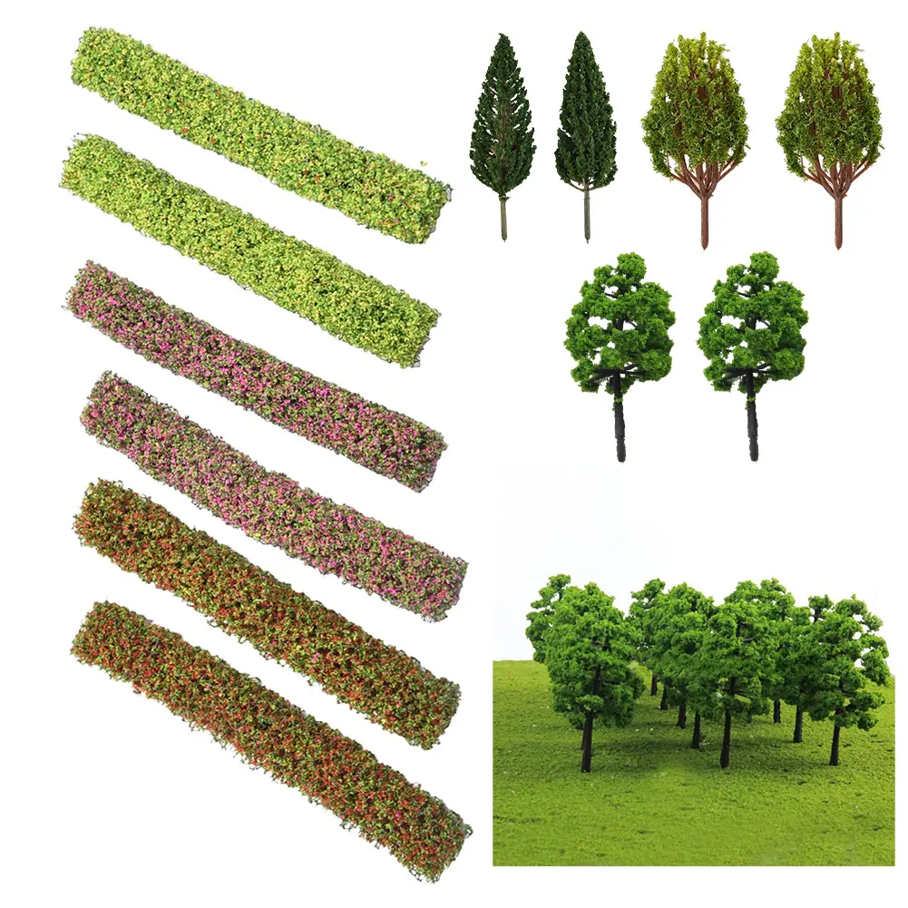 Architectural Models Miniature Shrub Strips Creative Landscaping Customizable Sizes Flexible Design Options As Shown