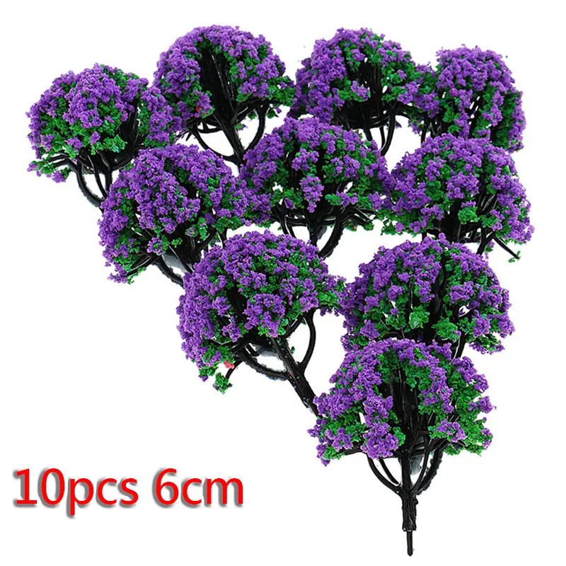 Set of 10 Artificial Model Trees in 1/150 Scale Ideal for Train Dioramas and Layouts Perfect for Model Building