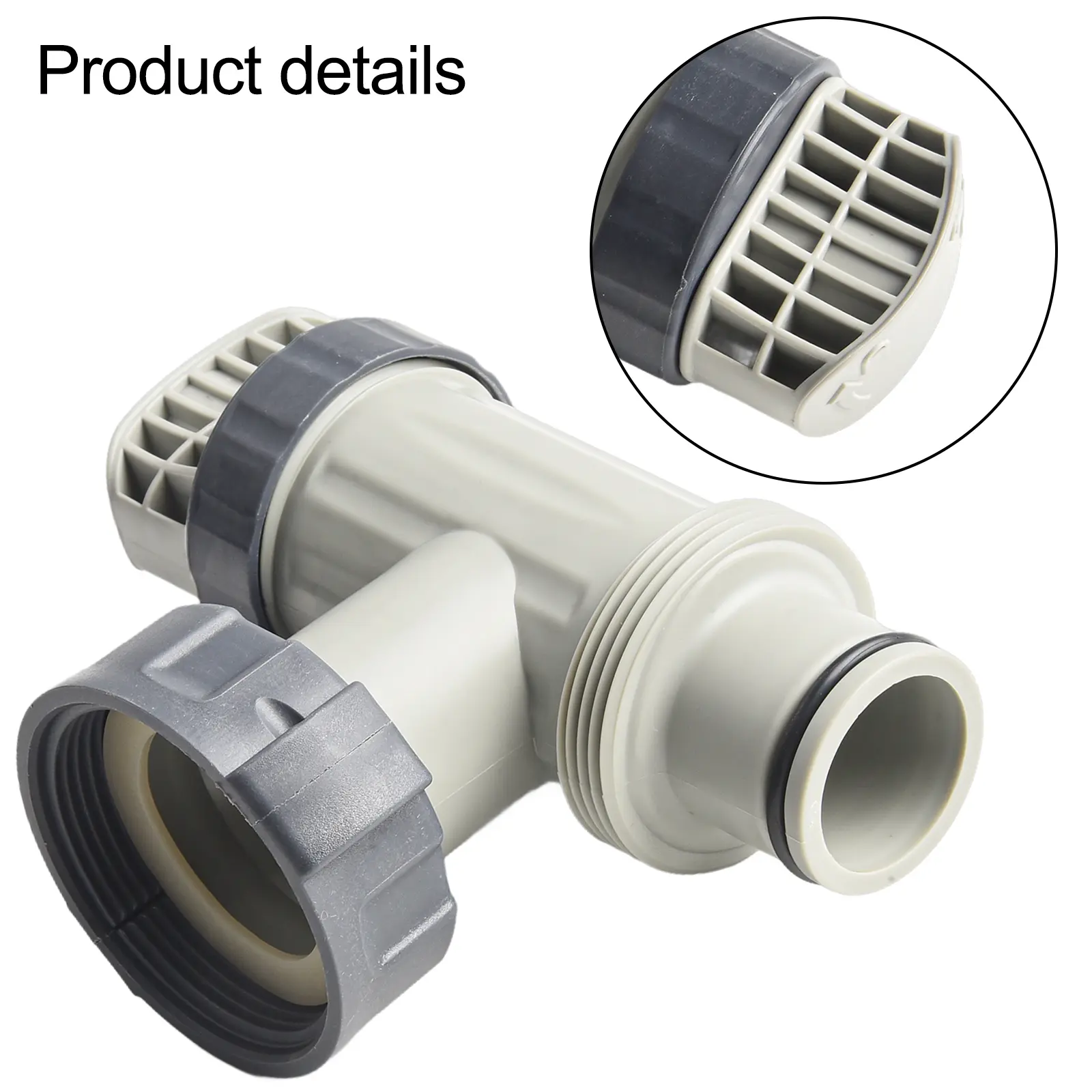 Filter Pump Valve Gray Pool Pump Assembly Includes Step Washers Efficient Water Flow Control Gray Color Swimming Pool