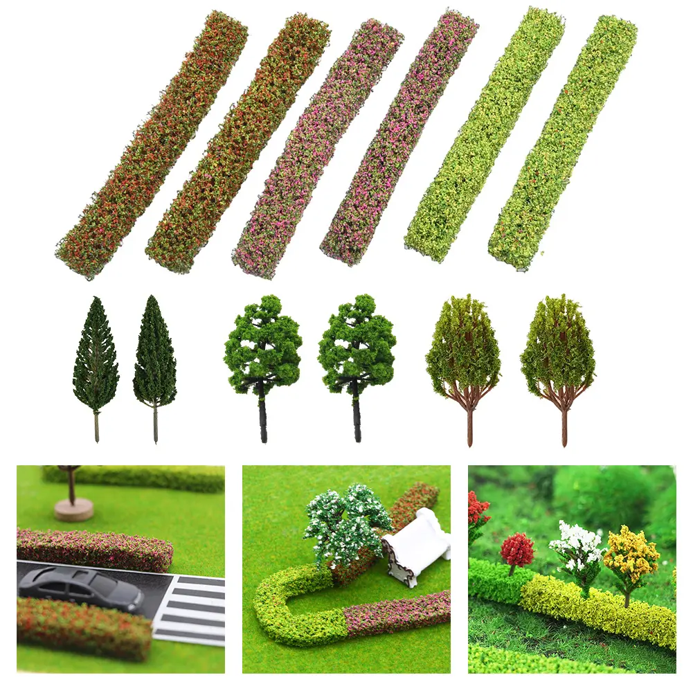 Architectural Models Miniature Shrub Strips Creative Landscaping Customizable Sizes Flexible Design Options As Shown