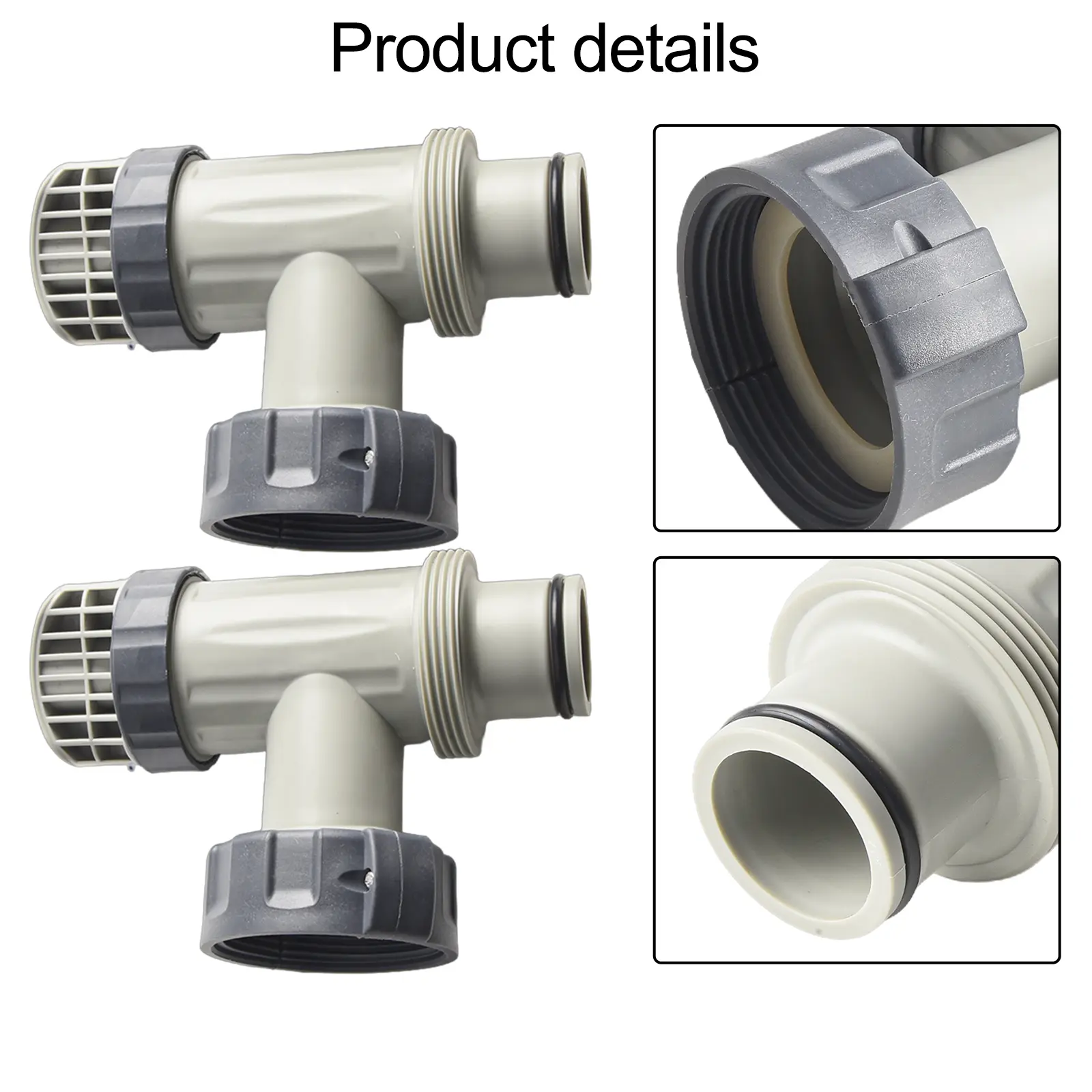Filter Pump Valve Gray Pool Pump Assembly Includes Step Washers Efficient Water Flow Control Gray Color Swimming Pool