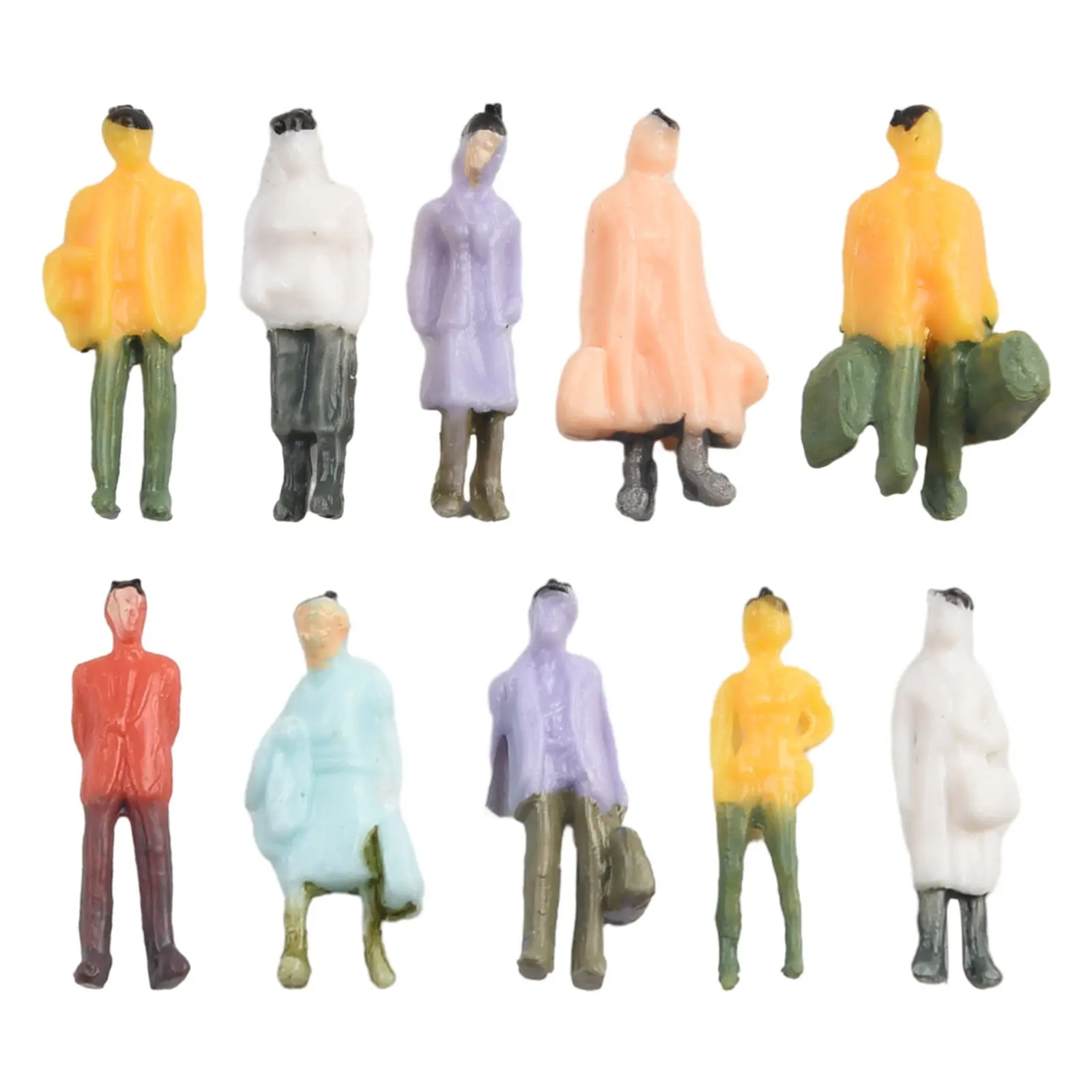 Figure Model People Passengers Railway Painted Figures 100/200pcs 1:87 Scale Building Layout Decoration Brand New