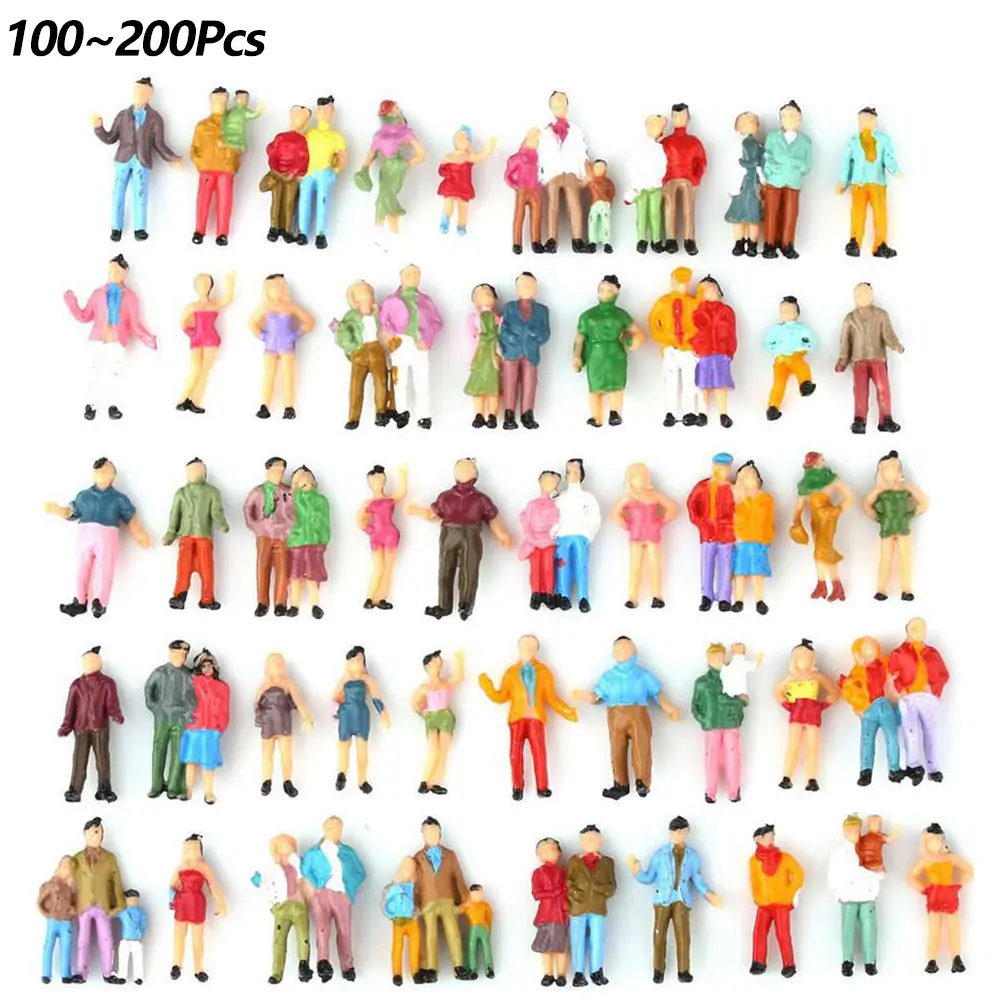 Figure Model People Passengers Railway Painted Figures 100/200pcs 1:87 Scale Building Layout Decoration Brand New
