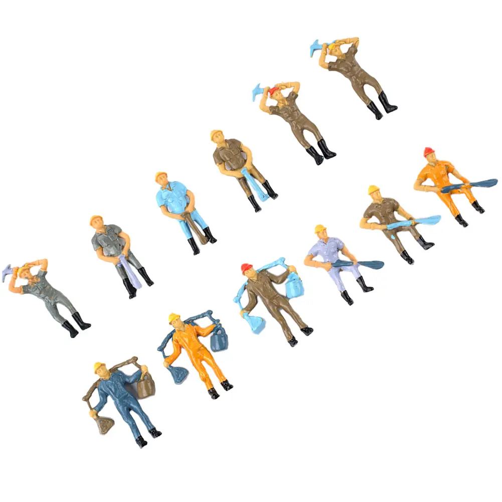 Figures Workers Figures 100% Brand New 12 Pcs 4 Poses High Quality O Scale O Scale 1:48 People Railway Workers