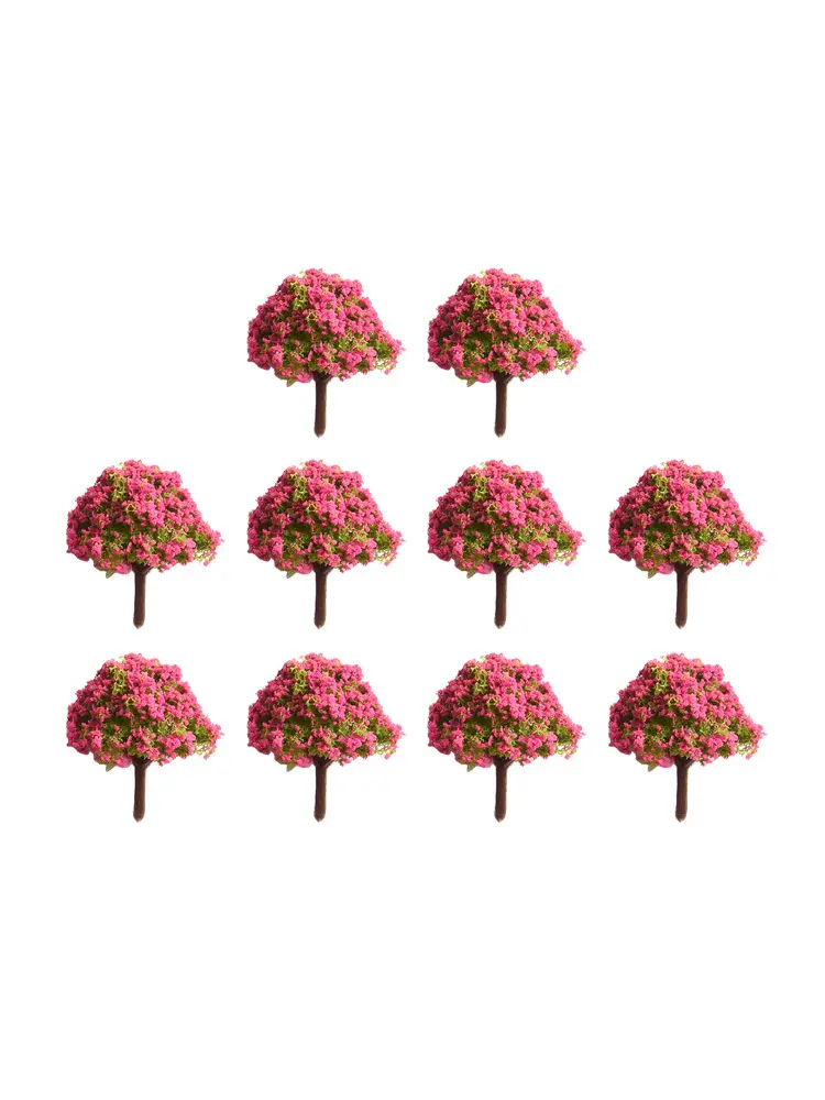 Miniature Flower Tree Flower Model Trees Fade-resistant Long-lasting Plastic Realistic For Garden Landscape Decor