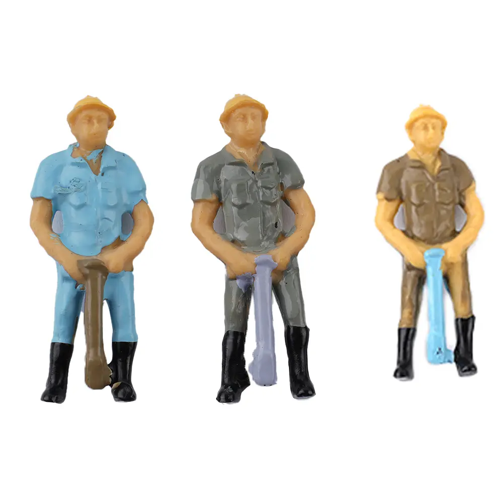 Figures Workers Figures 100% Brand New 12 Pcs 4 Poses High Quality O Scale O Scale 1:48 People Railway Workers
