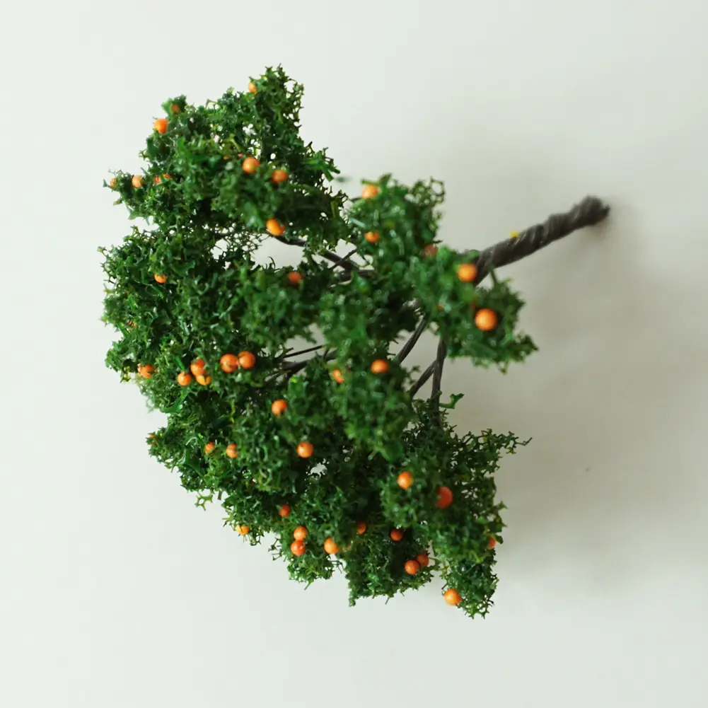 10pcs 5cm Building Model Trees Train Railroad Landscape DIY Railway Layout Tree Models Mini Real Trees Plastic Home Decoration