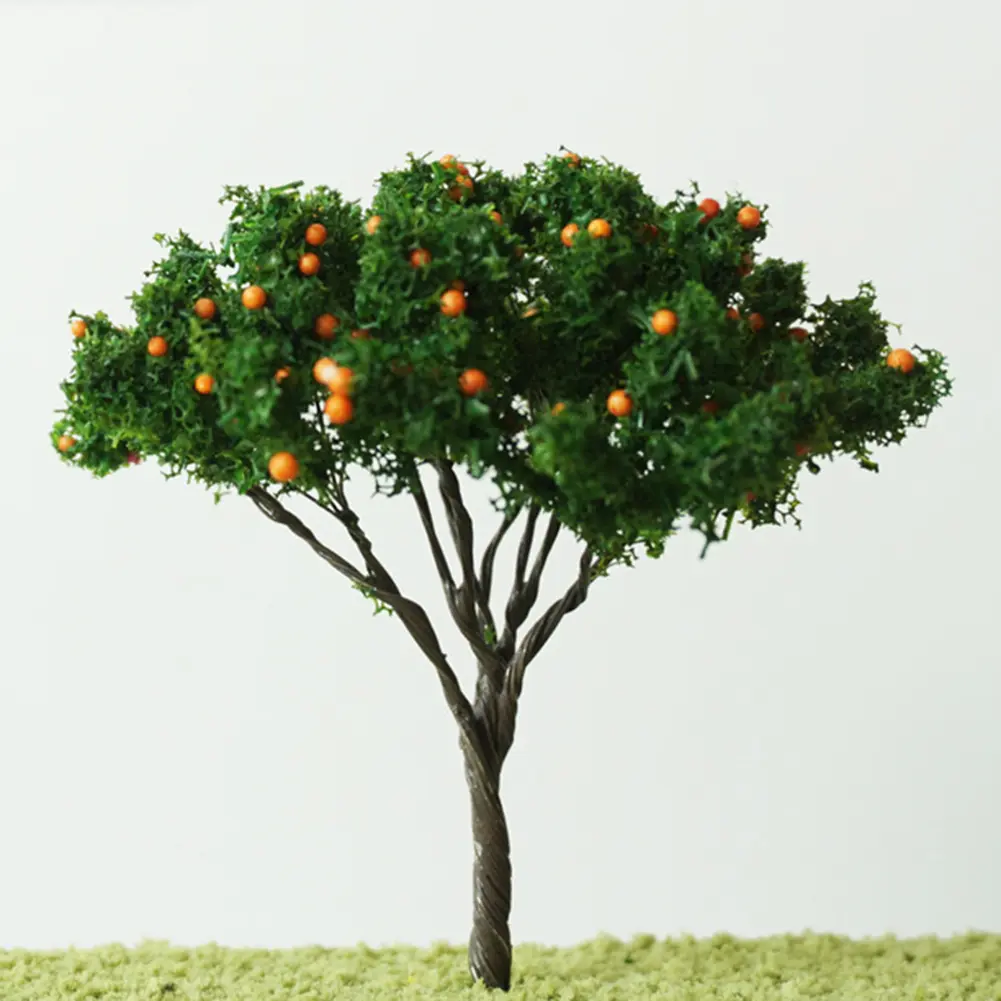 10pcs 5cm Building Model Trees Train Railroad Landscape DIY Railway Layout Tree Models Mini Real Trees Plastic Home Decoration