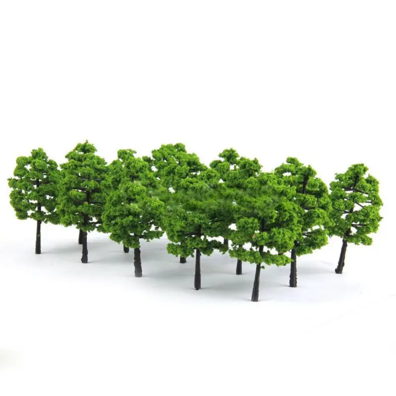 Landscape Model Trees Scenery Miniature Plastic Green Garden Decor Train Railroad Wargame 7cm 20pcs/set Useful