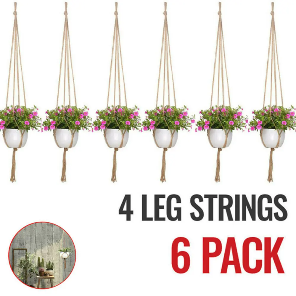 Hot New Plant Holders Plant holders Pot Pocket 20 Cm 20 cm Macrame Plant Parts Pocket 18cm 6 Piece Vintage Flower